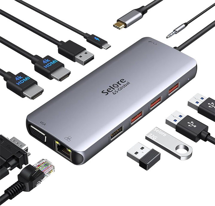 Product's image of Station d’Accueil USB-C Selore 11in1